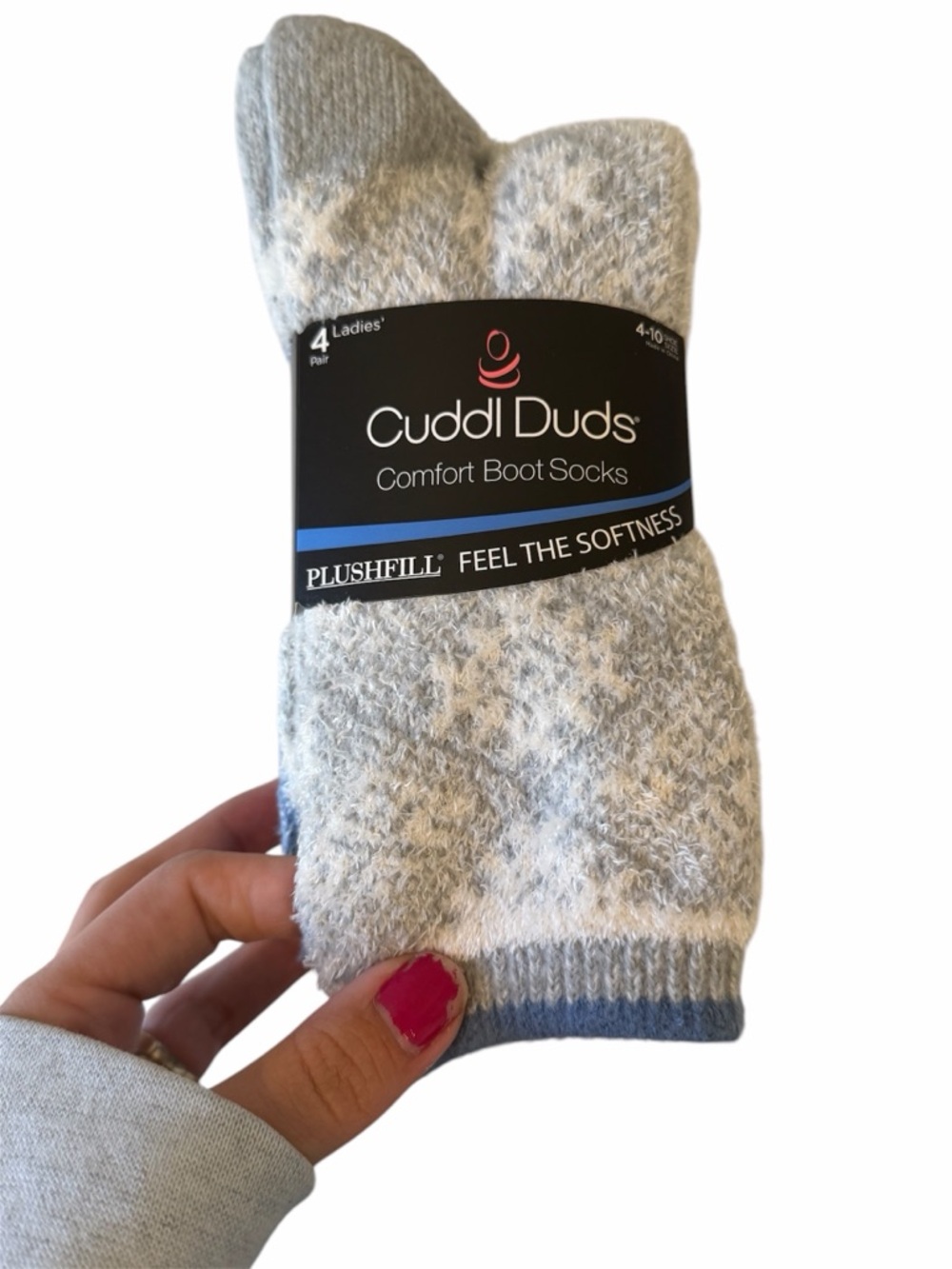 Cuddl Duds Women's Comfort Boot Socks - 4 pairs